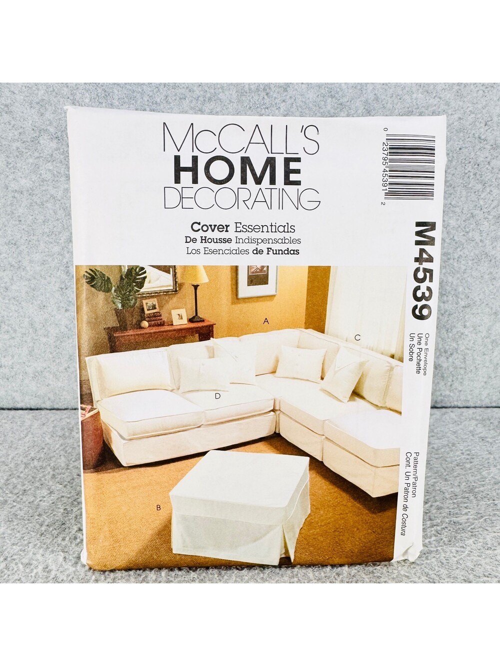 McCalls 4539 Slipcovers for Sectional Ottoman Pillow Cover Pillow Sewing Pattern